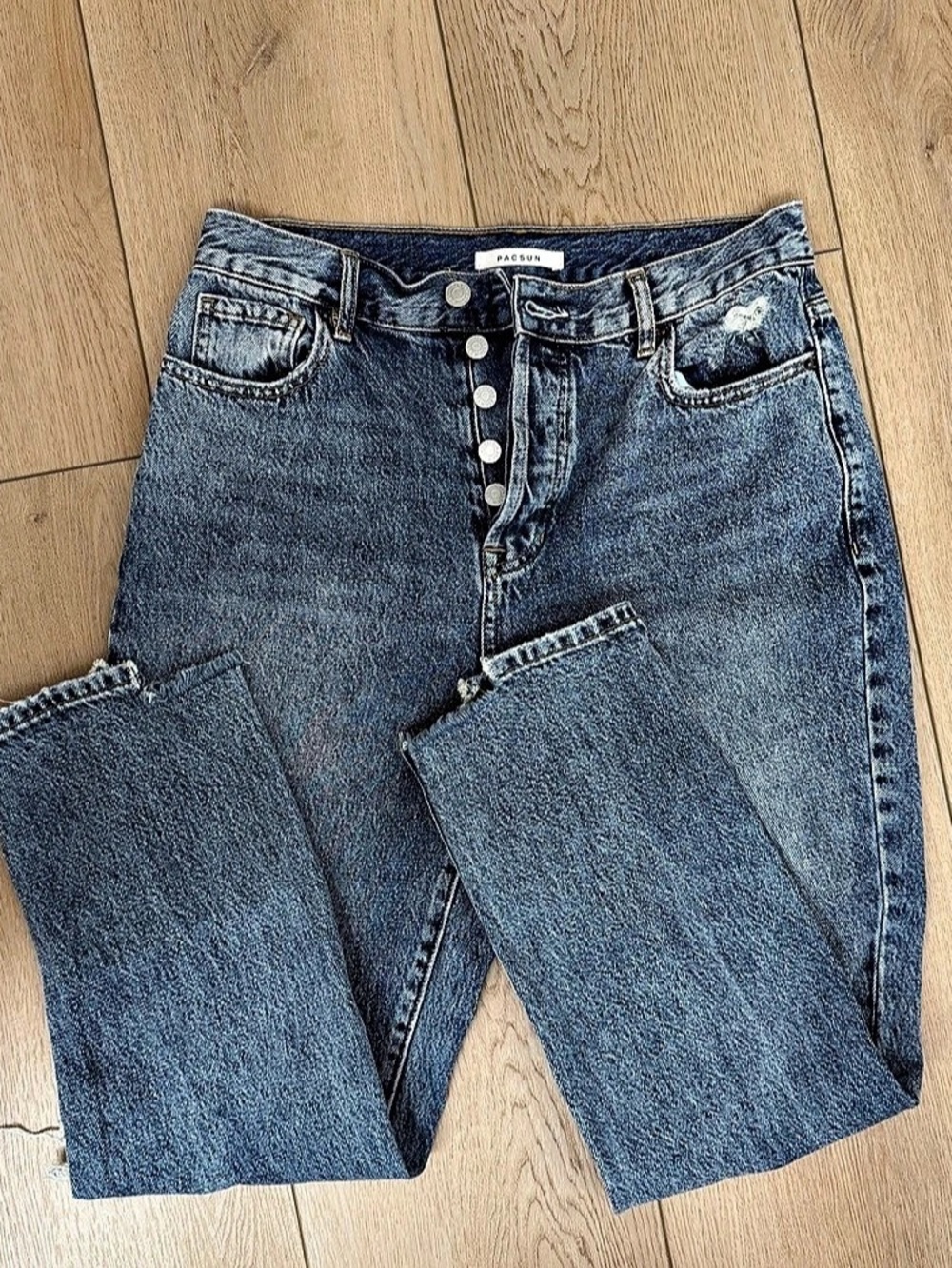 PacSun High Rise Straight Distressed Blue Jeans - 28